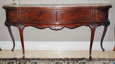 Lot 2142 - Rococo Style Mahogany Sideboard The serpentine-...