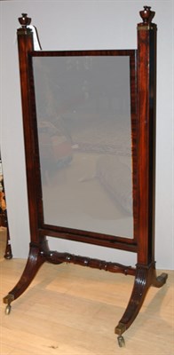 Lot 273 - Regency Style Brass Mounted Cheval Mirror...