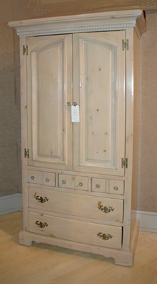Lot 209 - Georgian Style Limed Wood Armoire Height 6...