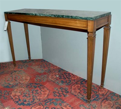 Lot 230 - Louis XVI Style Marble Top Fruitwood Console...