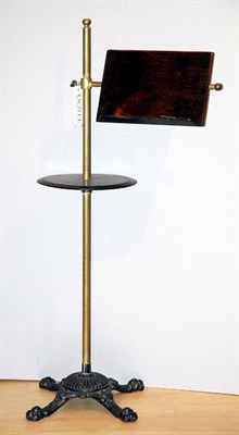 Lot 233 - Victorian Style Brass and Fruitwood Reading...