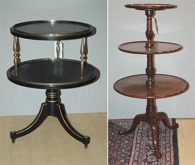 Lot 239 - Georgian Style Mahogany Three-Tier Dumbwaiter;...