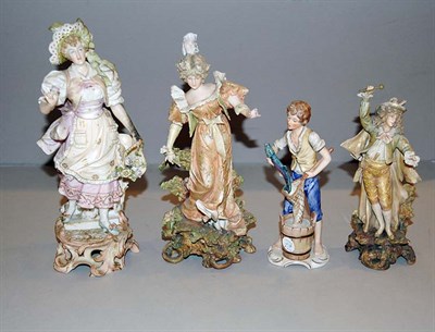 Lot 278 - Group of Seven Continental Porcelain Figures