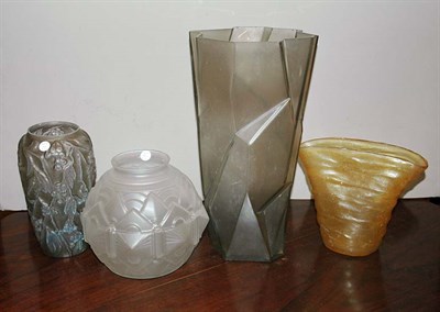 Lot 301 - Three Consolidated-Phoenix Glass Vases;...