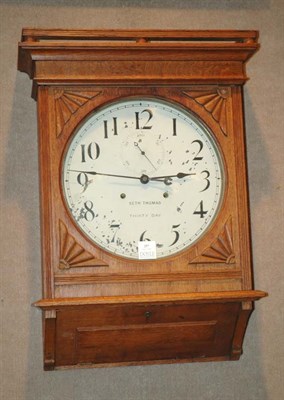 Lot 257 - Seth Thomas Oak Thirty-Day Wall Clock Height...