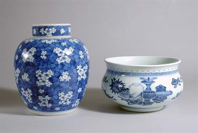Lot 1228 - Two Chinese Blue and White Glazed Porcelain...
