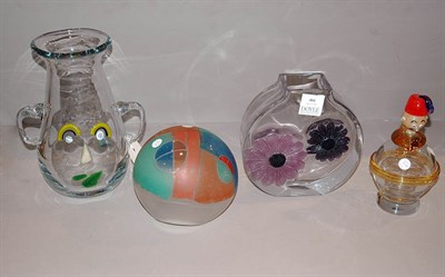 Lot 304 - Group of Four Glass Table Decorations...