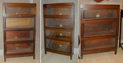 Lot 305 - Three Mahogany Lawyers' Bookcases Height of...