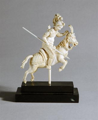 Lot 2381 - Colonial Continental Carved Ivory Figure of a...