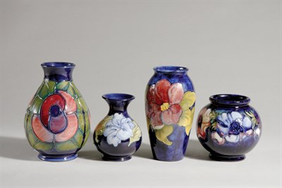 Lot 259 - Miscellaneous Group of Four Moorcroft Pottery...