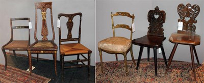 Lot 118 - Miscellaneous Group of Six Side Chairs Various...