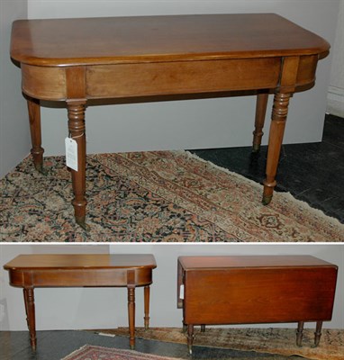 Lot 119 - Continental Fruitwood Dining Table in Three...