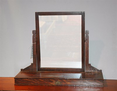 Lot 121 - Victorian Style Oak Shaving Mirror