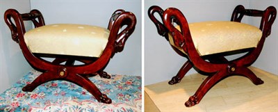 Lot 2163 - Pair of Empire Style Carved Mahogany...