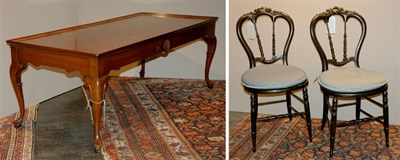 Lot 129 - Pair of Victorian Style Stained Wood Side...