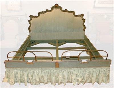 Lot 134 - Rococo Style Parcel Gilt and Painted Bed...