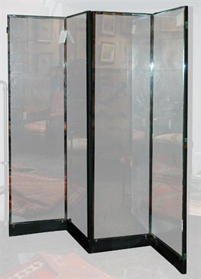 Lot 137 - Mirrored Four-Panel Screen Height 6 feet,...