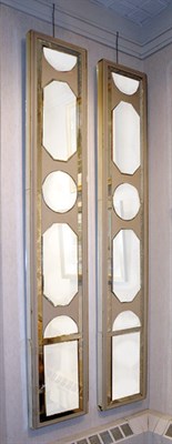 Lot 146 - Two Mirror Decorated Painted Panels Height 7...