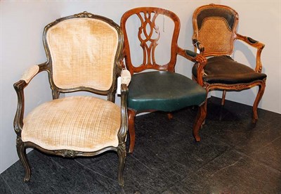 Lot 147 - Three Continental Upholstered Armchairs...