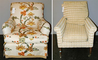 Lot 154 - Two Upholstered Lounge Chairs