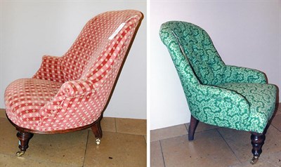 Lot 161 - Two William IV Style Upholstered Mahogany...