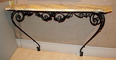 Lot 407 - Neoclassical Style Faux Marble Painted Top...