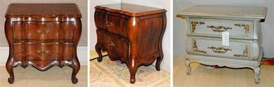 Lot 190 - Pair of Louis XV Style Mahogany Two-Drawer...