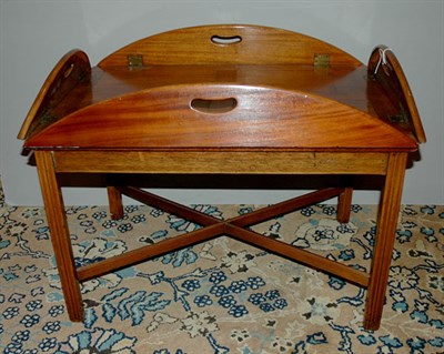 Lot 610 - Georgian Style Mahogany Butler's Tray Table