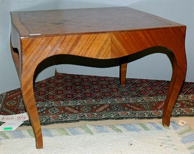 Lot 340 - Parquetry Top Fruitwood Side Table Height 18...