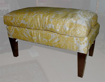 Lot 432A - Yellow and White Upholstered Mahogany Ottoman...