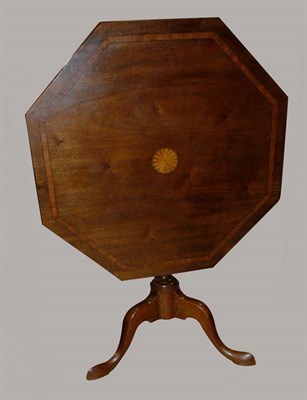 Lot 520 - Georgian Style Octagonal Tilt-Top Table Height...