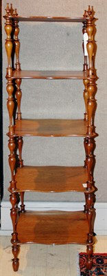 Lot 433 - Victorian Style Fruitwood Five-Tier Etagere...
