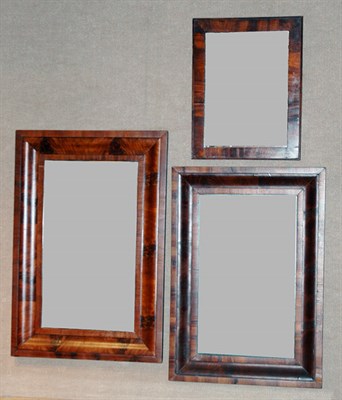 Lot 269 - Three Victorian Style Mahogany Framed Mirrors...
