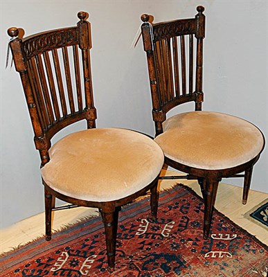 Lot 225 - Set of Four Provincial Fruitwood Side Chairs