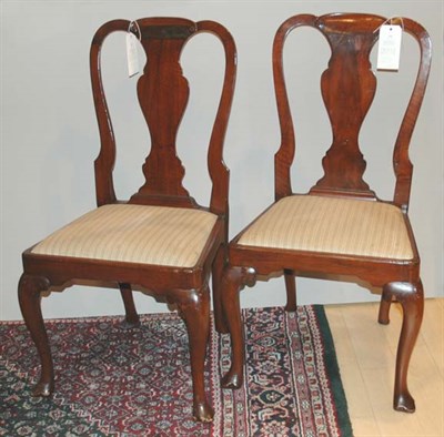 Lot 244 - Set of Four Queen Anne Style Mahogany Side Chairs