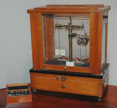 Lot 260 - Voland & Son Mahogany Cased Brass Balance...