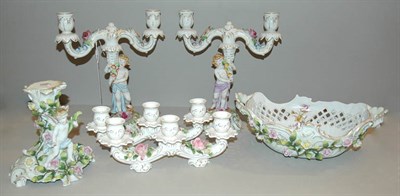 Lot 270 - Group of Five German Porcelain Table...