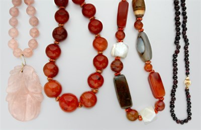 Lot 248 - Lot of Assorted Multi-Colored Hardstone Bead Necklaces