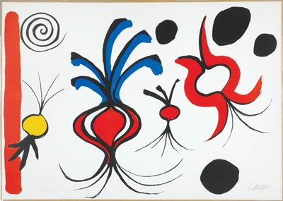 Lot 3104 - Alexander Calder LES OIGNONS Color lithograph,...