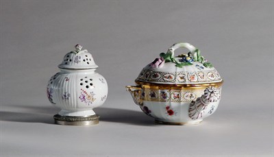 Lot 2277 - Meissen Porcelain Saucepan and Cover Of fluted...