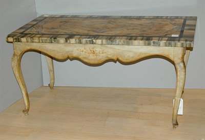 Lot 296 - Italian Marble Top Painted Table Height 24 1/2...