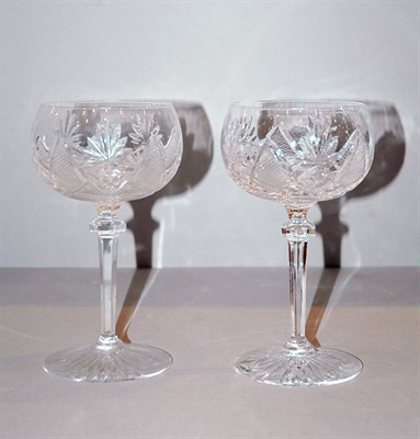 Lot 342 - Set of Eleven Val St. Lambert Cut Glass Wine...