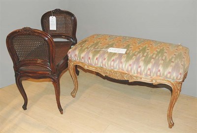 Lot 356 - Two Louis XV Style Benches Comprising an...