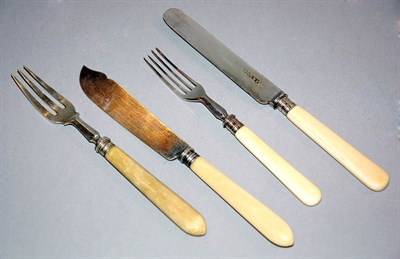 Lot 371 - English Silver Plated Flatware Set for Twelve;...