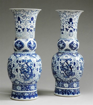 Lot 1223 - Two Similar Chinese Blue and White Glazed...