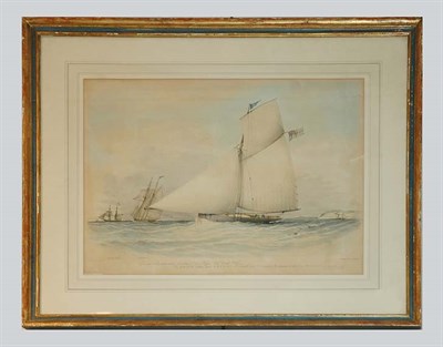 Lot 3074 - O. W. Brierly CUTTER YACHT CYGNET Hand-colored...