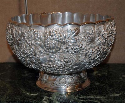 Lot 2263 - Japanese Silver Footed Punch Bowl Early 20th...