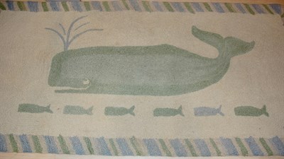 Lot 660 - George Wells Whale Hooked Rug Approximately 3...