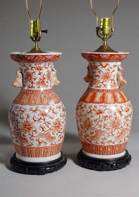 Lot 2293 - Pair of Chinese Porcelain Vases Each mounted...