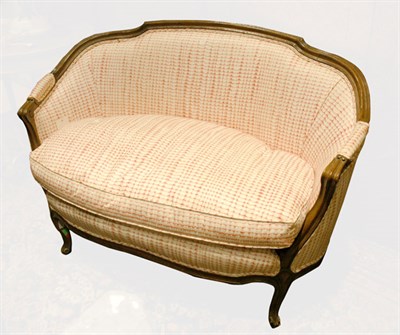 Lot 312 - Louis XV Style Walnut Settee Length 46 inches.